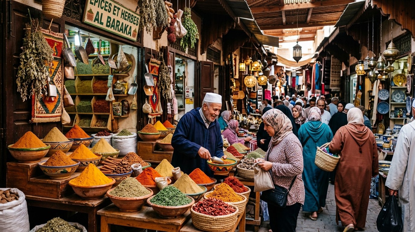 Shopping au marché Souk El Had à Agadir