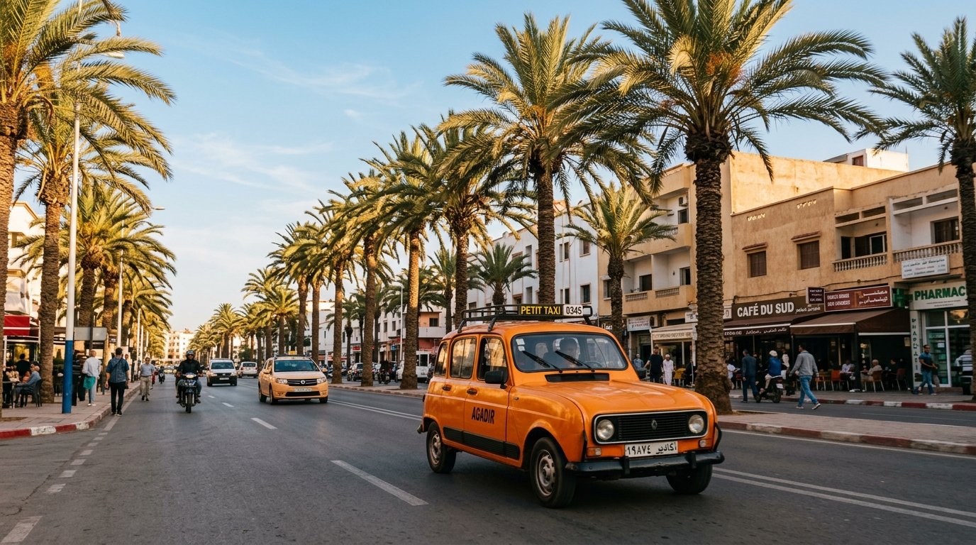 Se déplacer à Agadir en petit taxi et bus